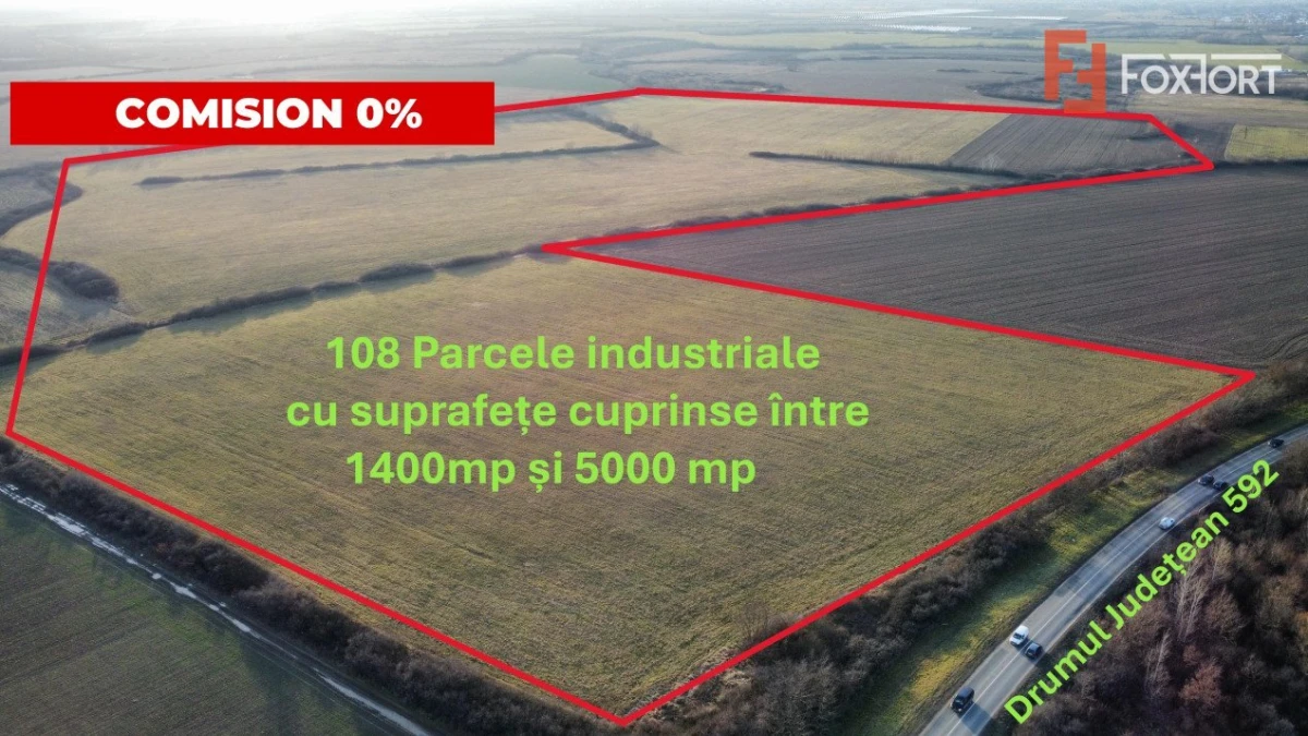 COMISION 0% Parcela Teren industrial cu utilitati, acces TIR - Mosnita - 2