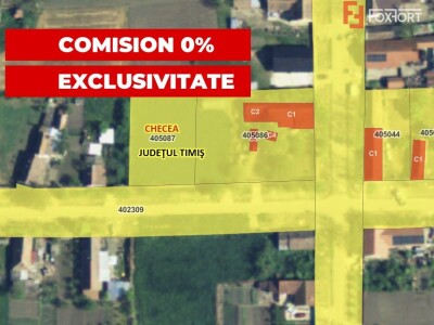COMISION 0% Teren intravilan constructii, Checea - 1000 mp, asfalt, utilitati