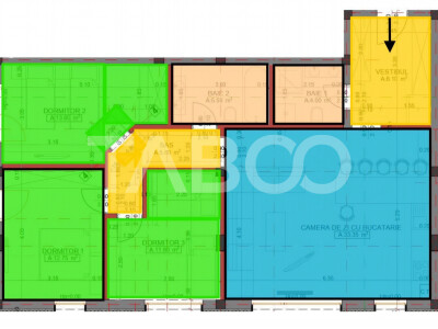 Apartament 4 camere decomanda 2 bai 95 mpu parcare Arhitectilor Sibiu