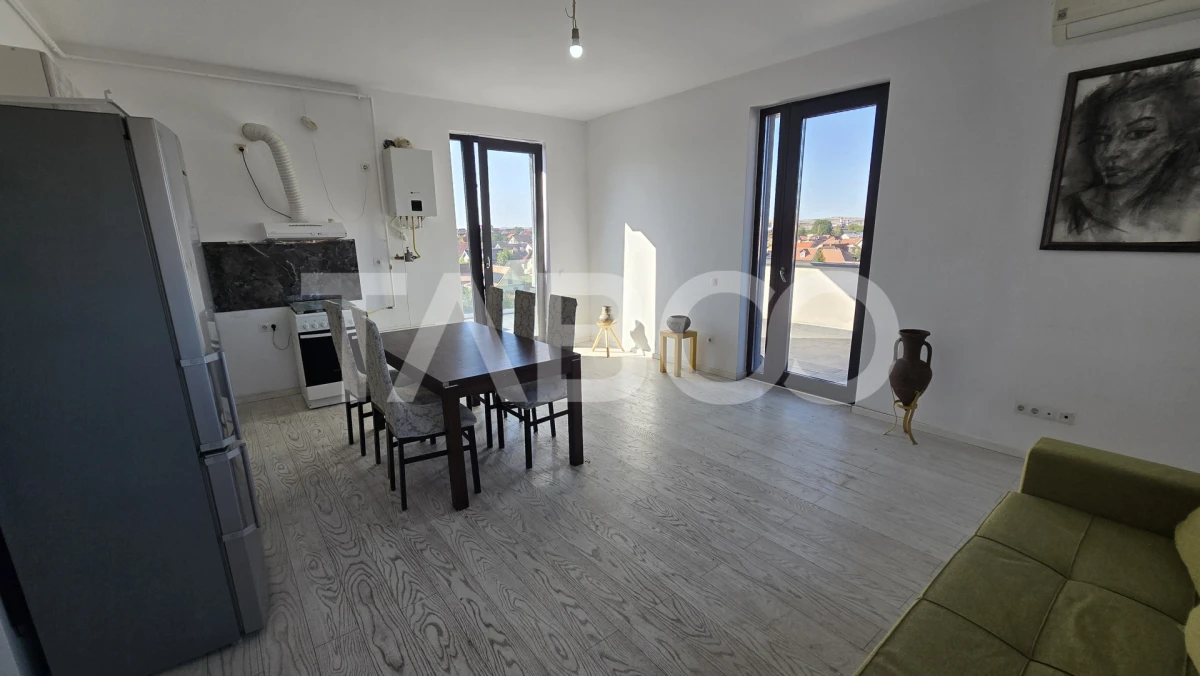 Penthouse de inchiriat 3 camere 2 bai si terasa de 107mp in Piata Cluj - 7