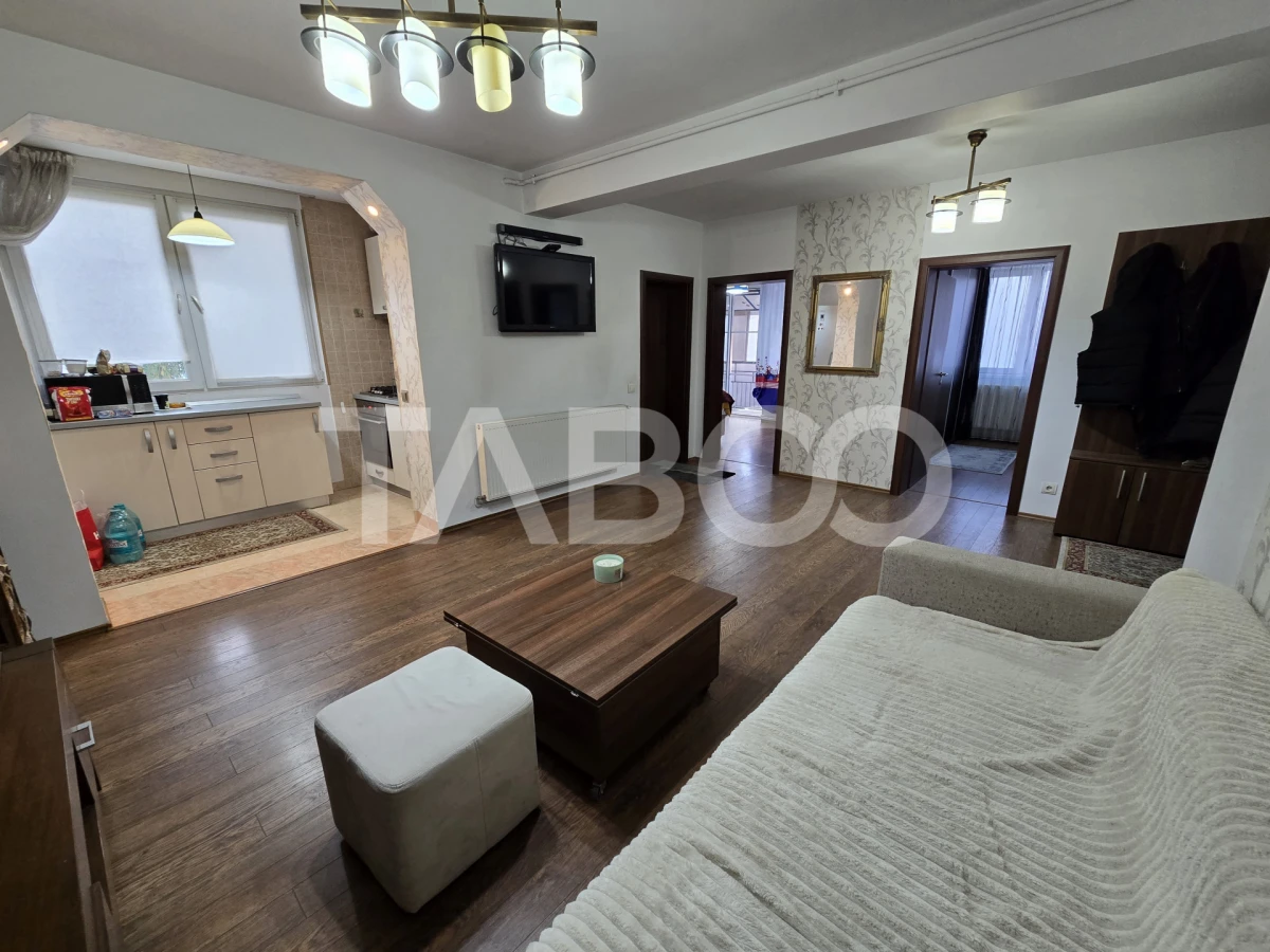 Apartament 3 camere decomandat mobilat balcon parcare Turnisor Sibiu - 10
