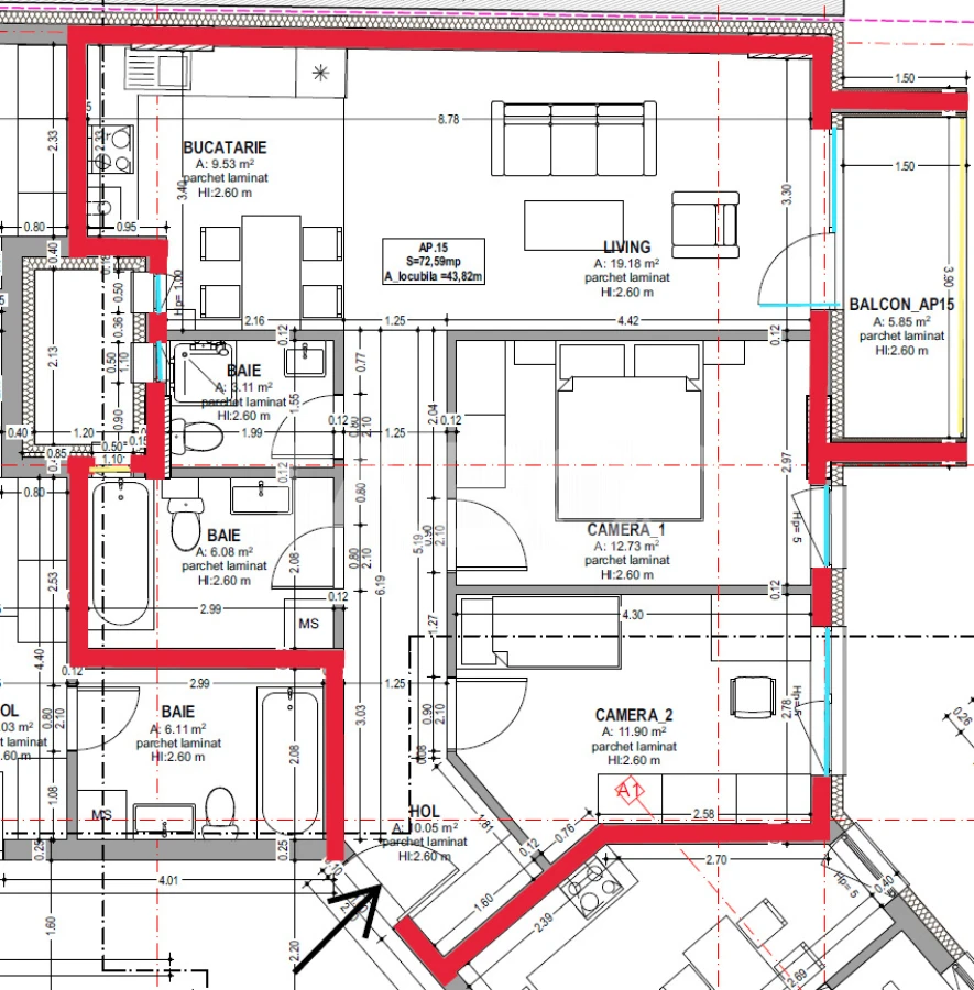 Apartament cu 3 camere bloc nou de vanzare in zona Horea Cluj Napoca - 2