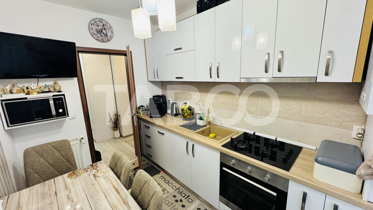 Apartament 3 camere de vanzare MOBILAT UTILAT 2 bai 1 parcare Selimbar - 3