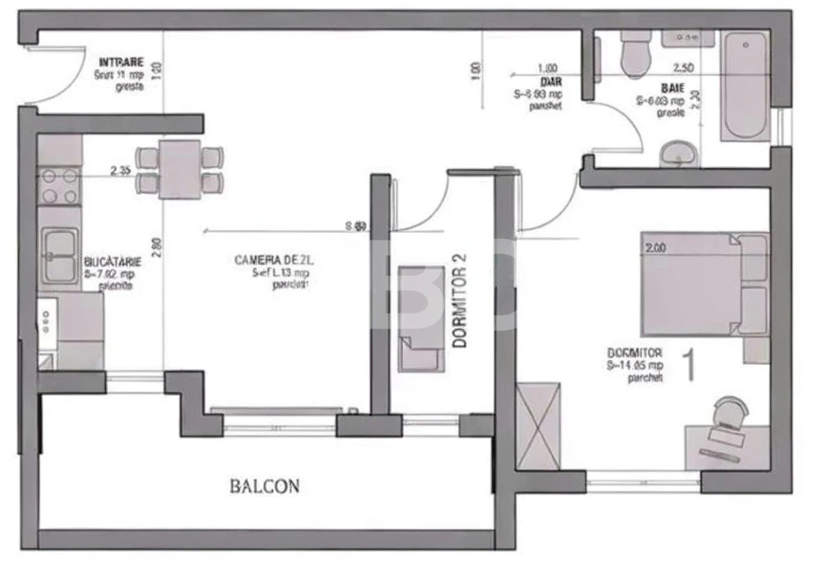 Apartament 3 camere de vanzare decomandat 54 mp zona Selimbar Sibiu - 8