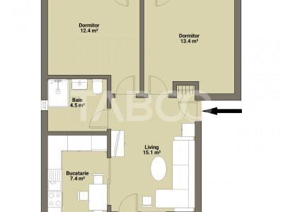 Apartament de vanzare 3 camere 2 balcoane in zona Selimbar SIbiu